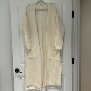 Topshop long ivory sweater. Small. Never worn.